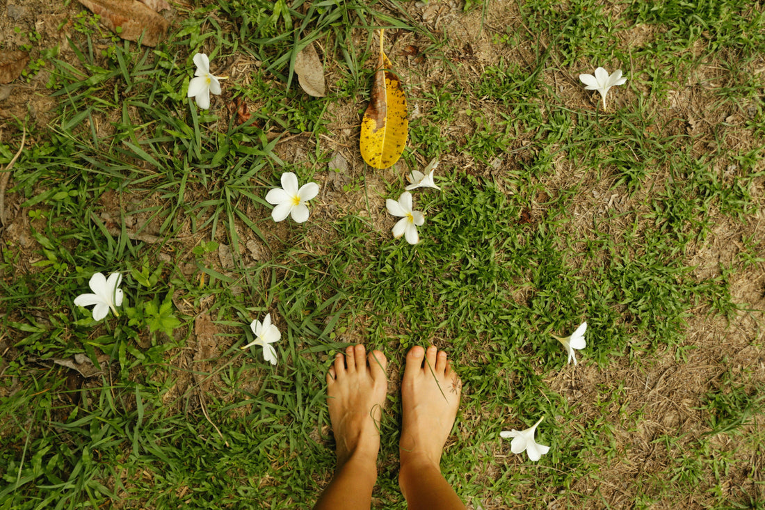 Barefoot on grass